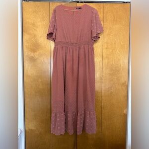 CLEARANCE SHEIN Dusty Rose Midi Dress